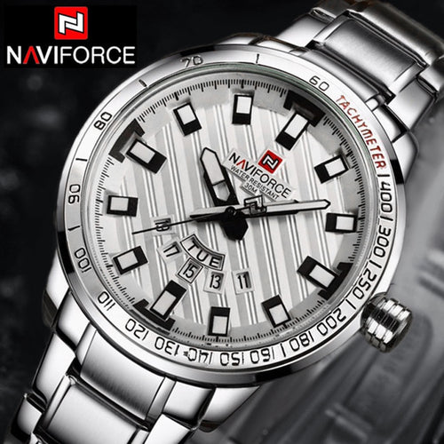 NAVIFORCE Watches Men Luxury Brand Casual Watch Quartz Clock Men Sport Watches Men's Steel Military Wrist Watch Navi Force 2018