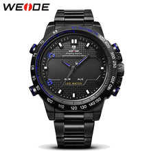 Load image into Gallery viewer, Mens Watches WEIDE Luxury Brand Steel Quartz Clock Men Digital LED Watch Army Military Sport Watch Male relogio masculino 2017