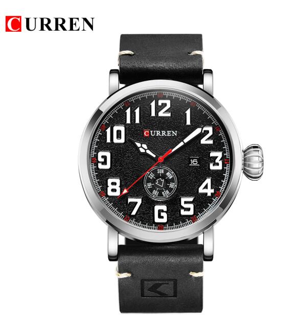 CURREN 8232 Date Men Watch Top Luxury Brand Sport Military Business Casual Male Clock Leather Band Wrist Quartz Mens Watches Hot