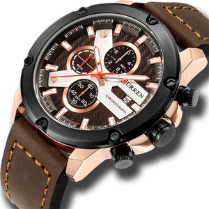 Curren 8308 Fashion Chronograph Sport Mens Watches Luxury Military Quartz Watch Clock Relogios Reloj Hombre