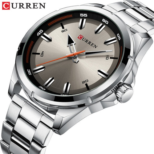 Curren Luxury Brand Watch Men Wrist Watches Man Clock Stainless Steel Quartz Analog Sport Watch Men Gray Relogio Masculino