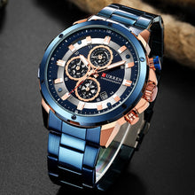 Load image into Gallery viewer, CURREN 8323 Chronograph Sport Watches for Men Business Casual Wristwatch with Calendar Quartz Men&#39;s Watch Male Clock Relojes